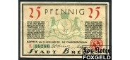Freie Hansestadt Bremen 25 Pfennig 1921  aVF BRE7a 100 РУБ