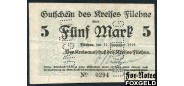 Filehne Posen 5 Mark 1918 11. November 1918. F В3:143.01.b 2200 РУБ